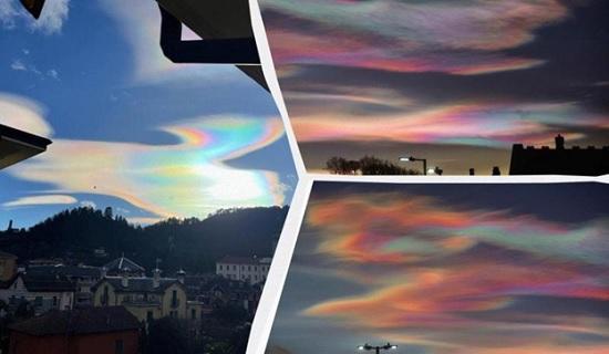 Редкий оптический спектакль: радужные облака красуются в небесах Европы